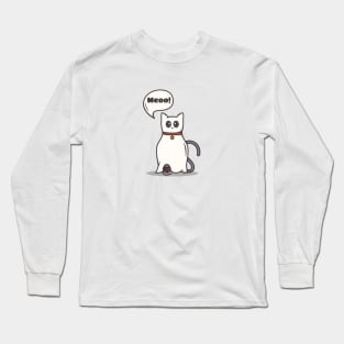 Ghost kitty - Meoo! Long Sleeve T-Shirt